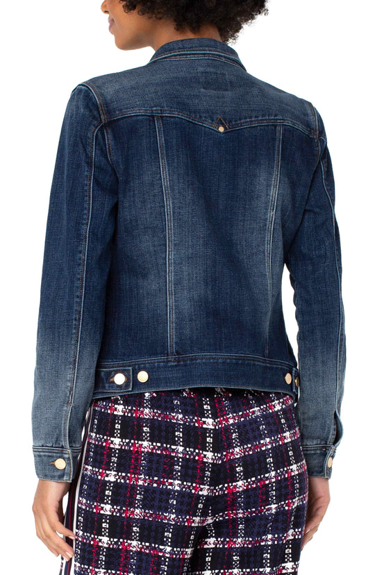 Liverpool Classic Stretch Denim Jacket in Lake Elsinore