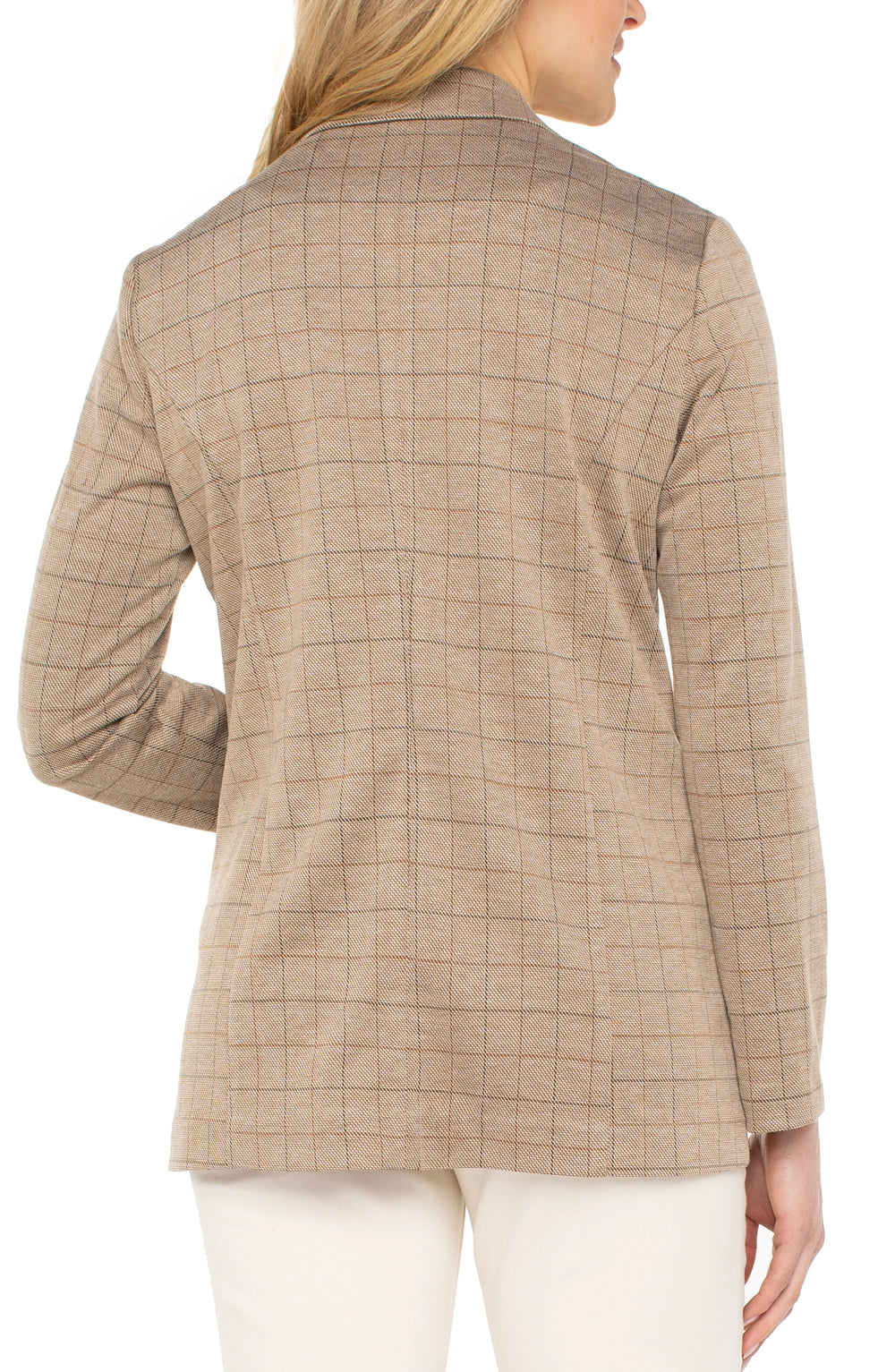 Liverpool Grid Check Boyfriend Blazer in Khaki Grid Check