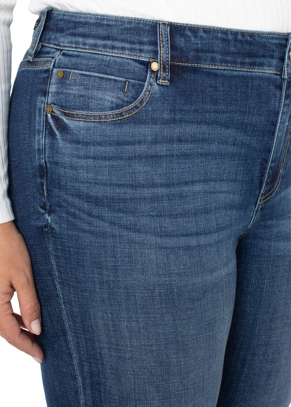 front view of Liverpool plus size  Marley Girlfriend Cuffed jean in Rushland