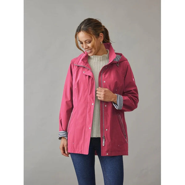 Junge Luna Windproof Waterproof A-line Jacket in Fuchsia