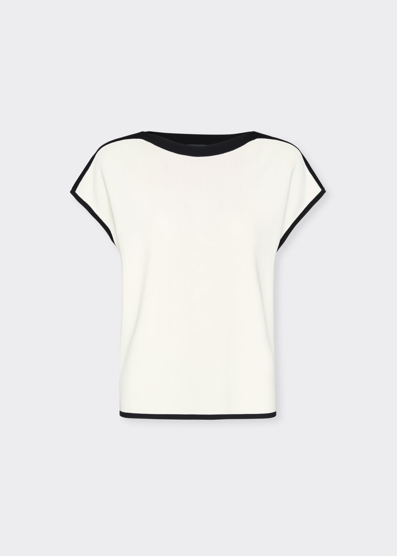 front view of plus size Elena Miro Bi Color Compact Viscose Extended Sleeve Sweater in Juta Black