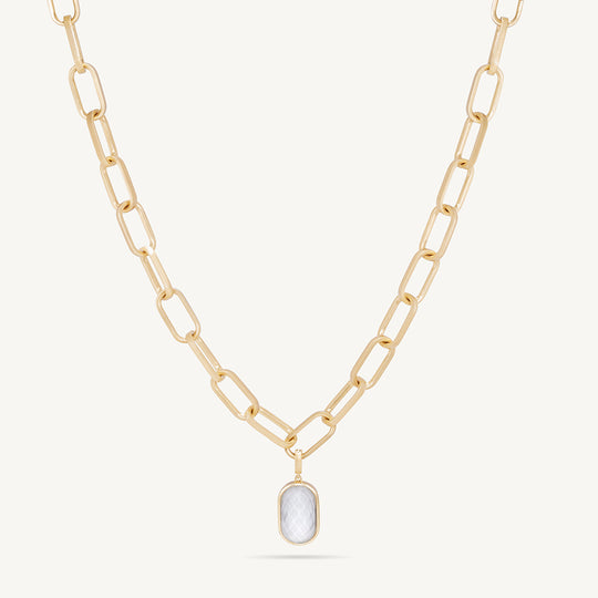 Dean Davidson Mercer Statement Collar Necklace in Iridescent Pearl Gold