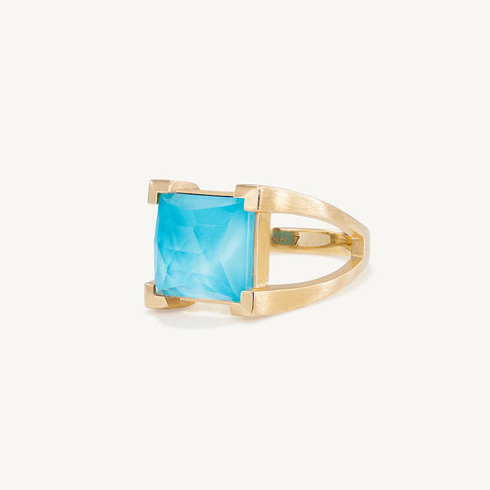 Dean Davidson Mini Plaza Ring in Iridescent Turquoise