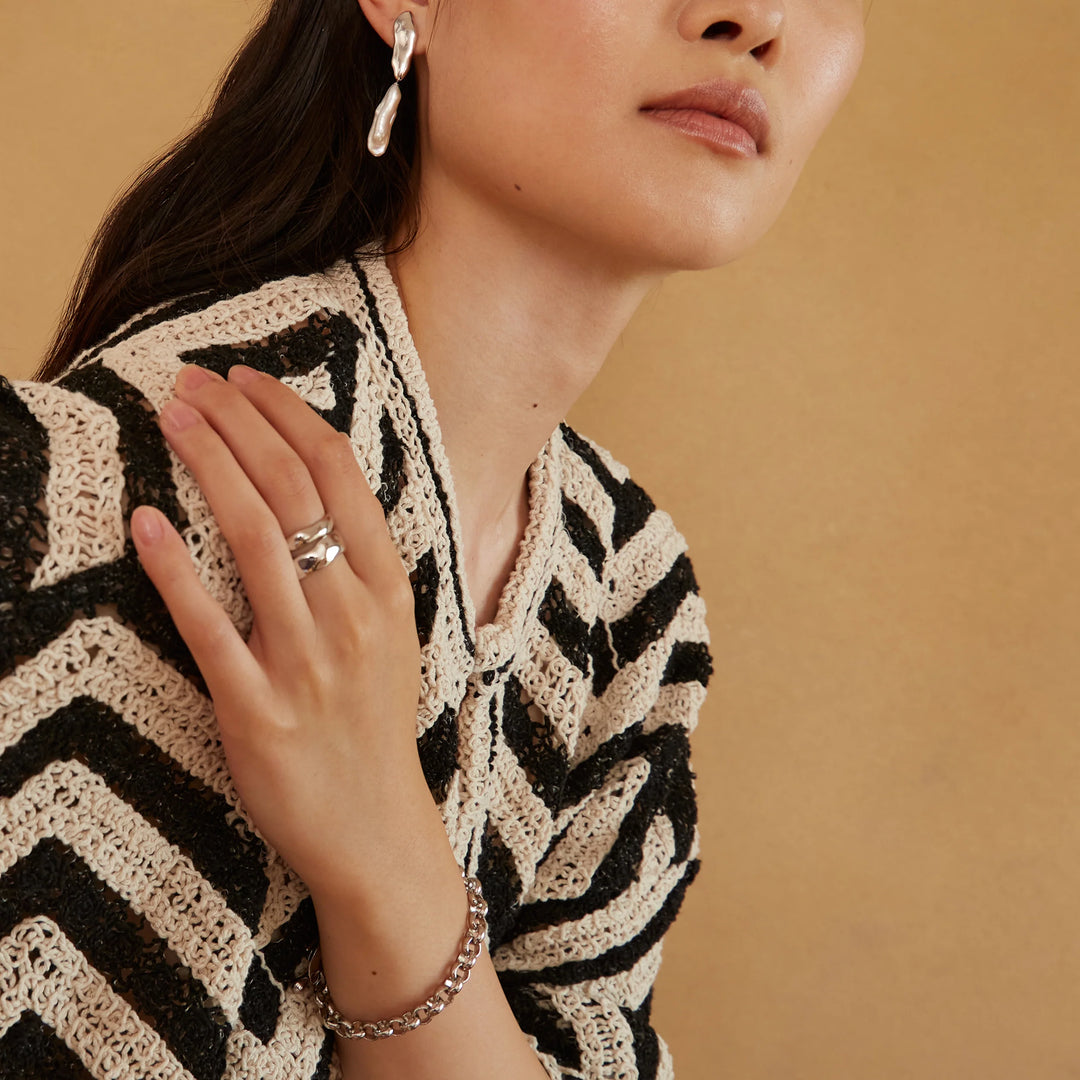 Biko Axel Custom Length Bracelet in Rhodium