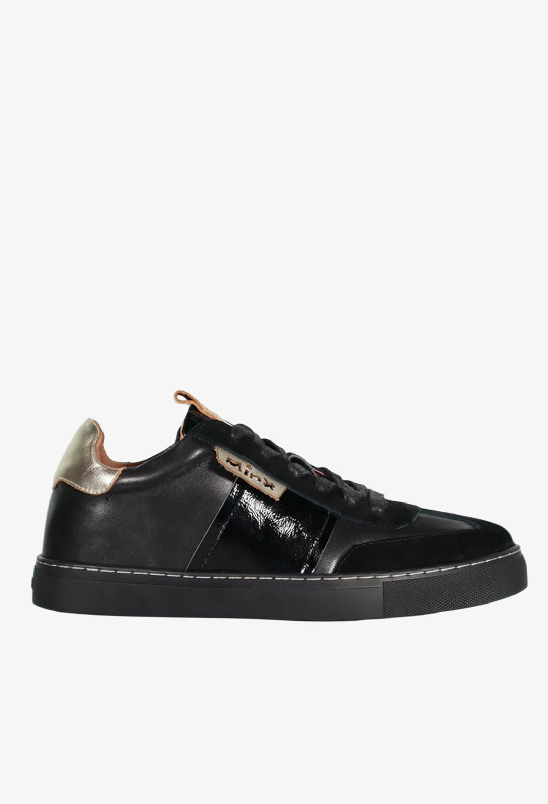 Minx Toni Black Gold Combo Runner in Black Gold