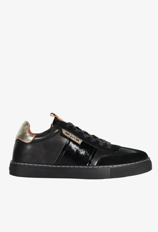 Minx Toni Black Gold Combo Runner in Black Gold