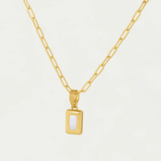 Dean Davidson Baguette Birthstone Pendant in Rainbow Moonstone