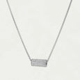 Dean Davidson Petite Pave Mini Tube Necklace in Wht Topaz/Silver