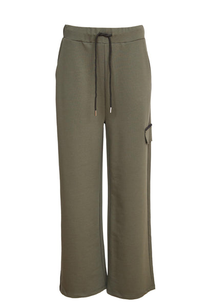 Naya Drawstring Waist Pant with Pockets in Forest