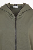 Naya Hooded Top with Contrast Trim and Pkts. in Forest/Black