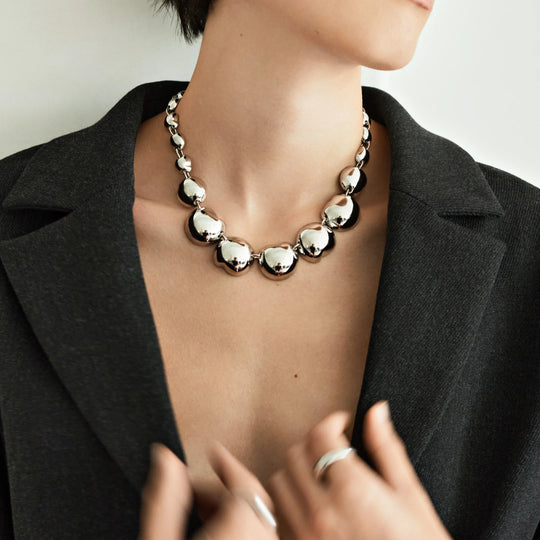 Biko Nicola Custom Length Necklace in Rhodium