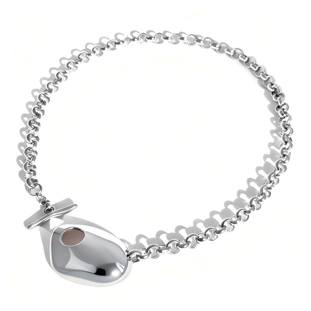Biko Nisi Custom Length Collar Necklace in Rhodium