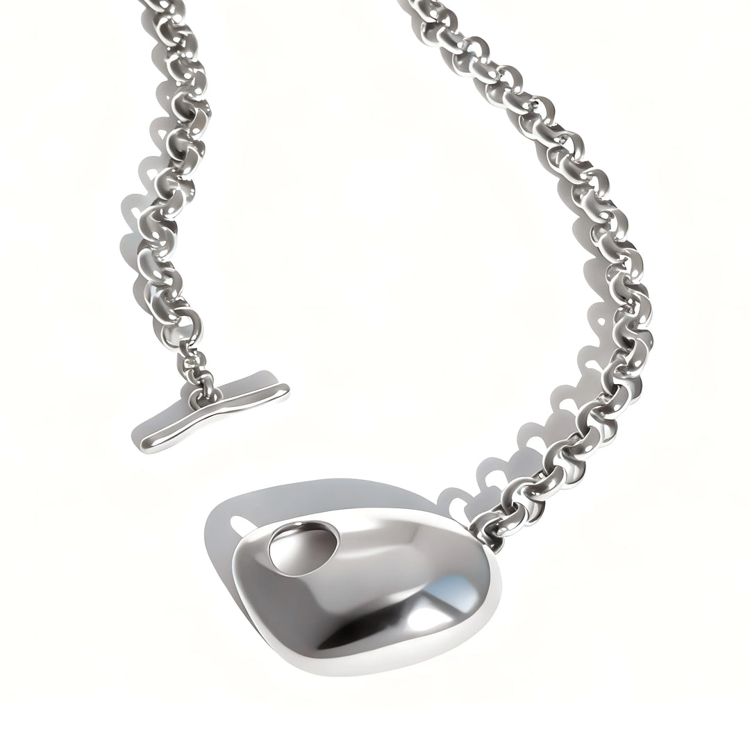 Biko Nisi Custom Length Collar Necklace in Rhodium