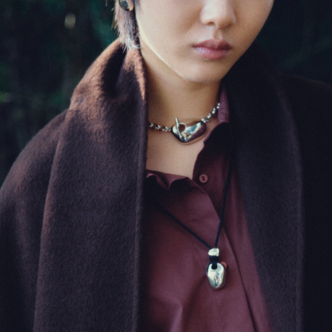 Biko Nisi Custom Length Collar Necklace in Rhodium