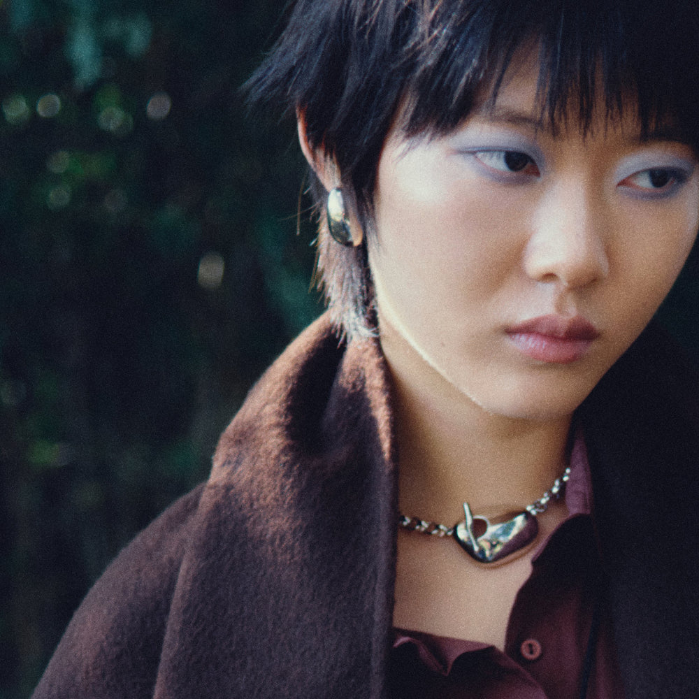 Biko Nisi Custom Length Collar Necklace in Rhodium