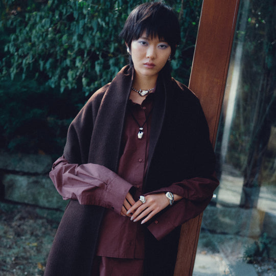 Biko Nisi Custom Length Collar Necklace in Rhodium