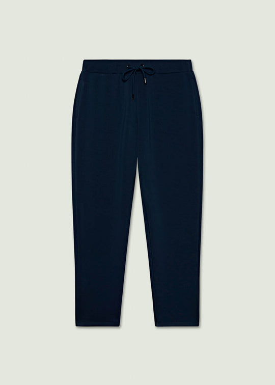 front view of plus size Luisa Viola Scuba Jersey Jogger Pant in Midnight