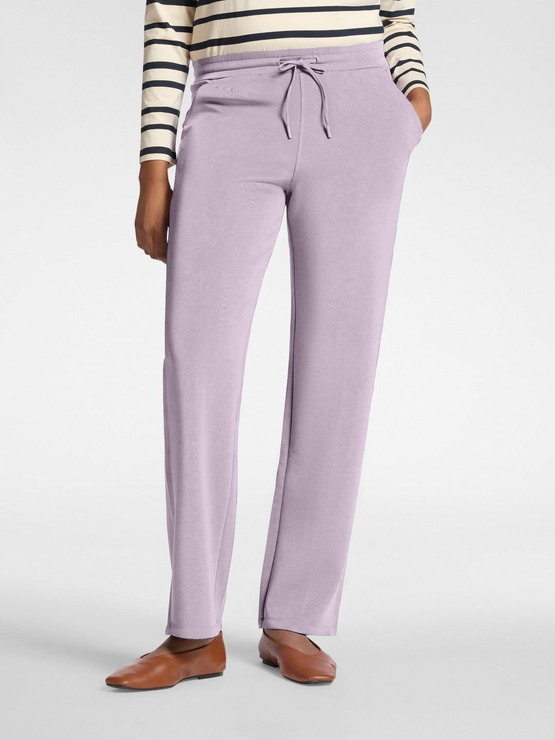 Elena Miro Scuba Regular Leg Trousers in Glass