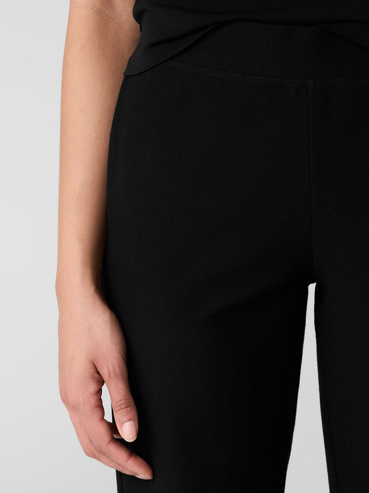 Eileen Fisher Slim Leg Stretch Crepe Pant in Black