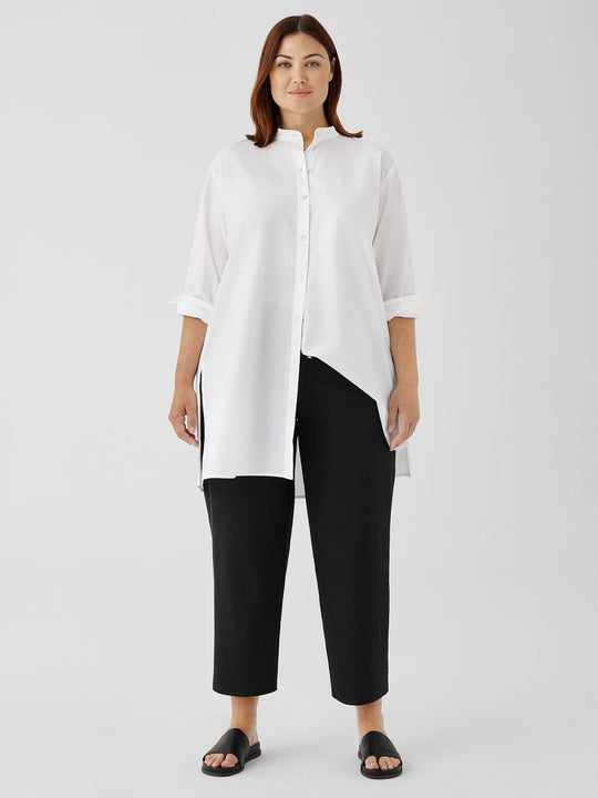 Eileen Fisher Slim Leg Stretch Crepe Pant in Black