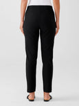 Eileen Fisher Stretch Crepe Slim Leg Pant in Black