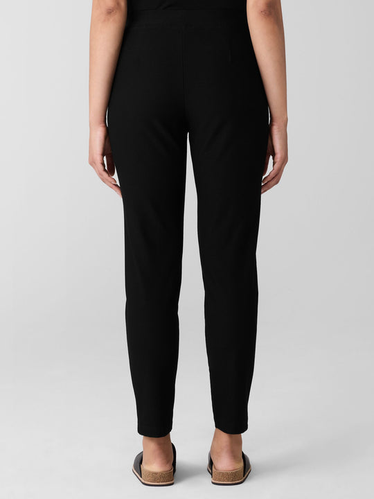 Eileen Fisher Stretch Crepe Slim Leg Pant in Black