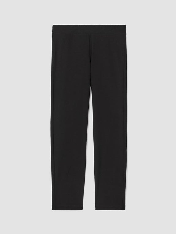 Eileen Fisher Washable Stretch Crepe Ankle Pant in Black