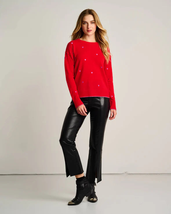Lisa Todd Call it Love Lofty Lux Blend Sweater in Risky Red