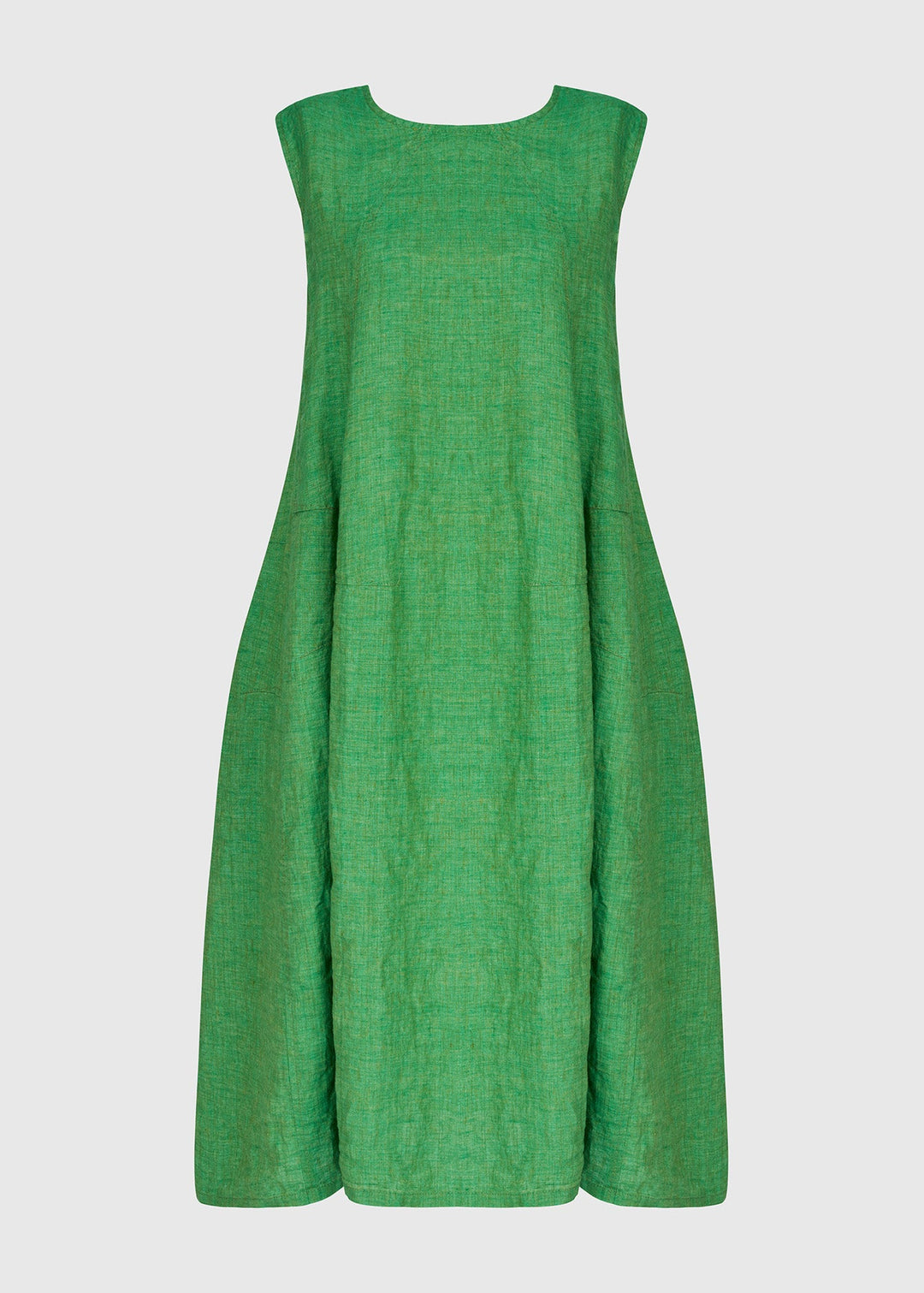 Alembika Linen A line Sleeveless Dress in Mojito