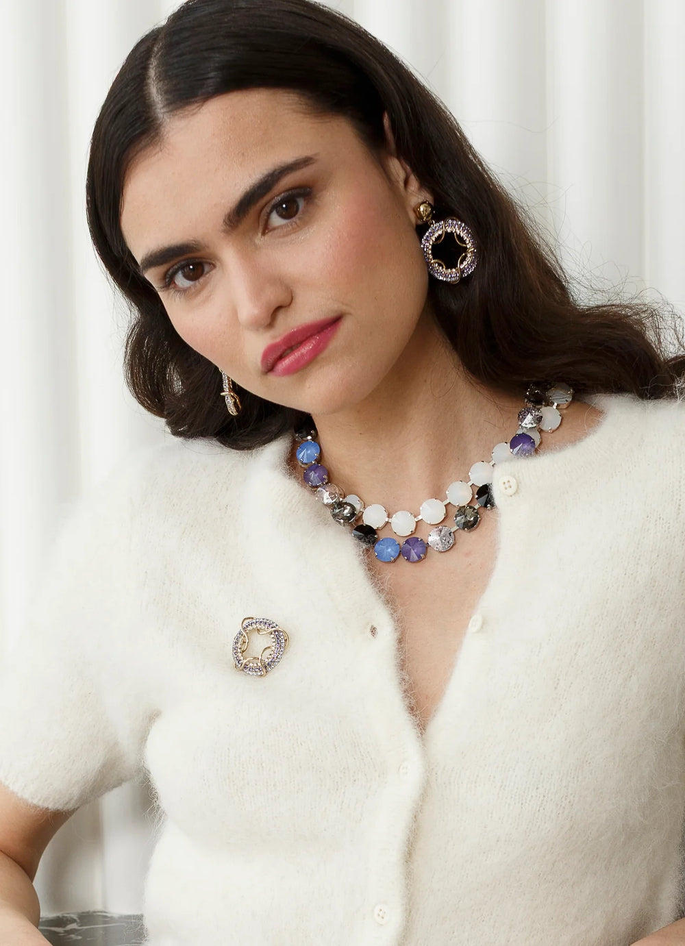 Rebekah Price Cooper Rivoli Necklace in Blue Silver