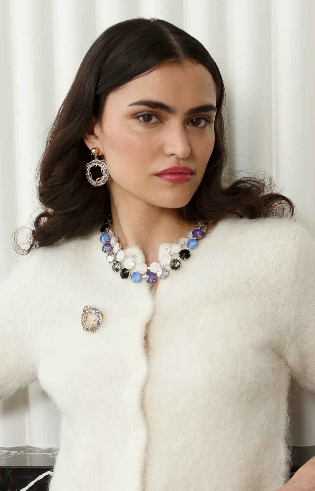 Rebekah Price Cooper Rivoli Necklace in Blue Silver