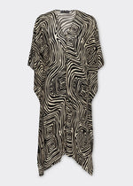 Black and white patterned dress on a white background