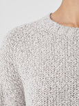 Eileen Fisher Peruvian Cotton Crimp Tunic Sweater in Seasalt