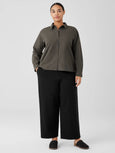 Eileen Fisher Washable Flex Ponte Ankle Wide Leg Pant in Black