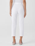Eileen Fisher Washable Stretch Crepe High Waisted Slim Cropped Pant with Side Slit