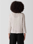 Eileen Fisher Cotton Fluff Crewneck Sweater in Bone