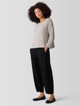 Eileen Fisher Cotton Fluff Crewneck Sweater in Bone