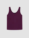 Eileen Fisher Fine Stretch Jersey Scoop neck Tank in Blackberry