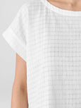 Eileen Fisher Organic Cotton Voile Box Top in White