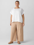 Eileen Fisher Organic Cotton Voile Box Top in White