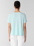 Eileen Fisher Organic Cotton Scoop Nk. SS T-Shirt in Pool