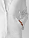 Eileen Fisher Lightweight Organic Cotton Terry Hoodie in White