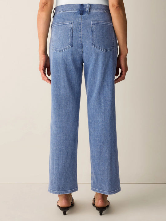 Eileen Fisher Cotton Stretch Denim Stretch Ankle Jean in Classic Indigo