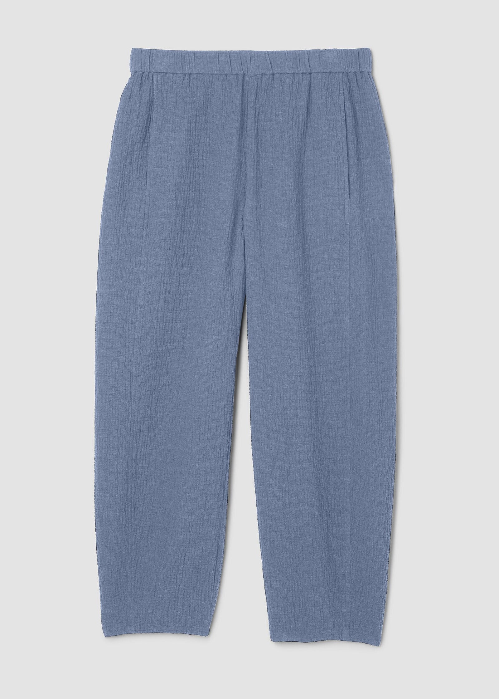 Blue pants on a light gray background