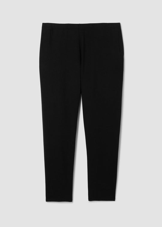 Black leggings on a light gray background