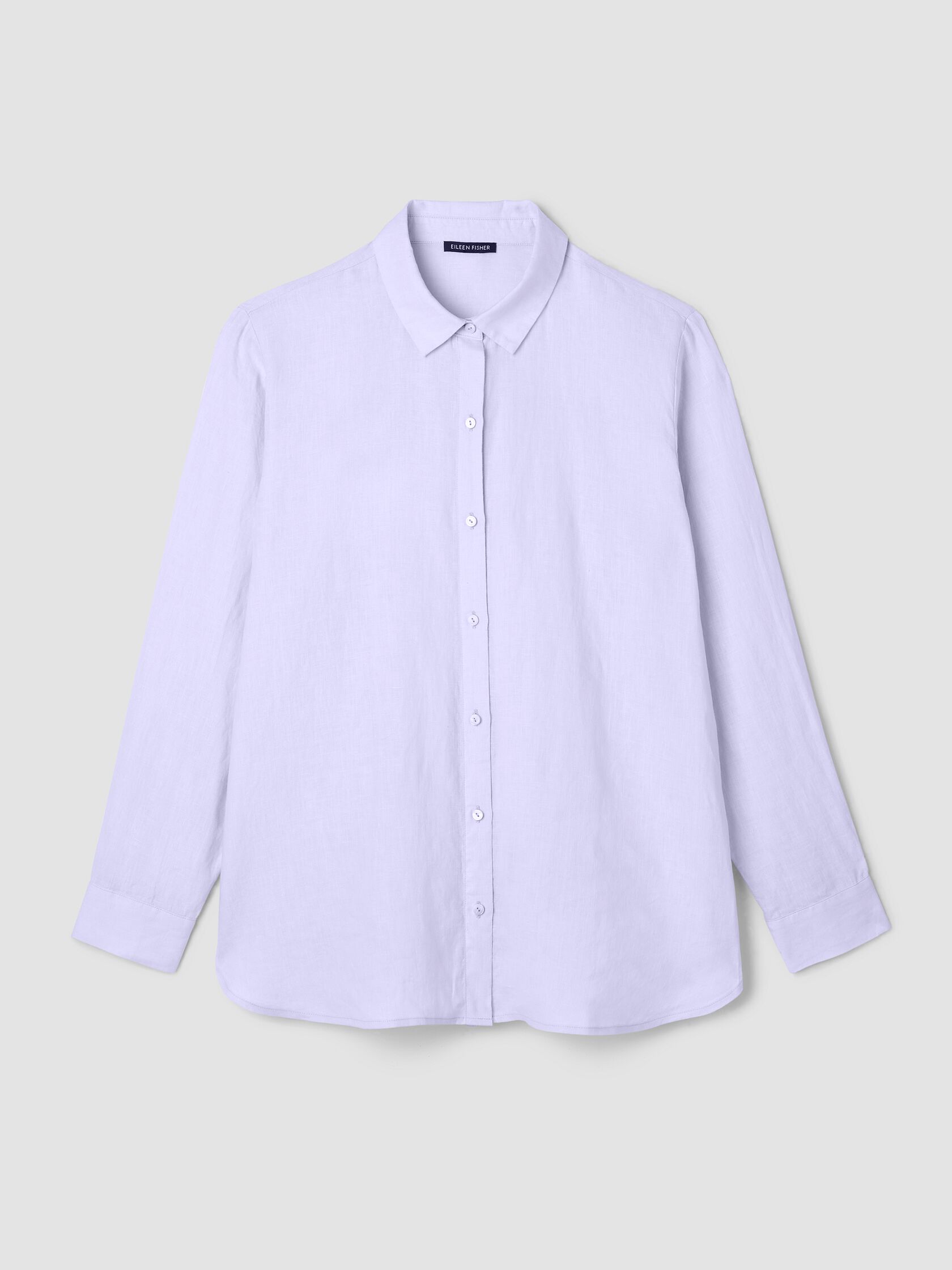 Eileen Fisher Organic Handkerchief Linen Class Shirt in Lilac Frost