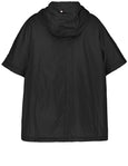 Samoon Zip Front Puffer Vest with Hood in Black