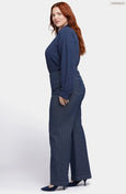 NYDJ Teresa Pinstripe wide Leg in Twilight Stripe