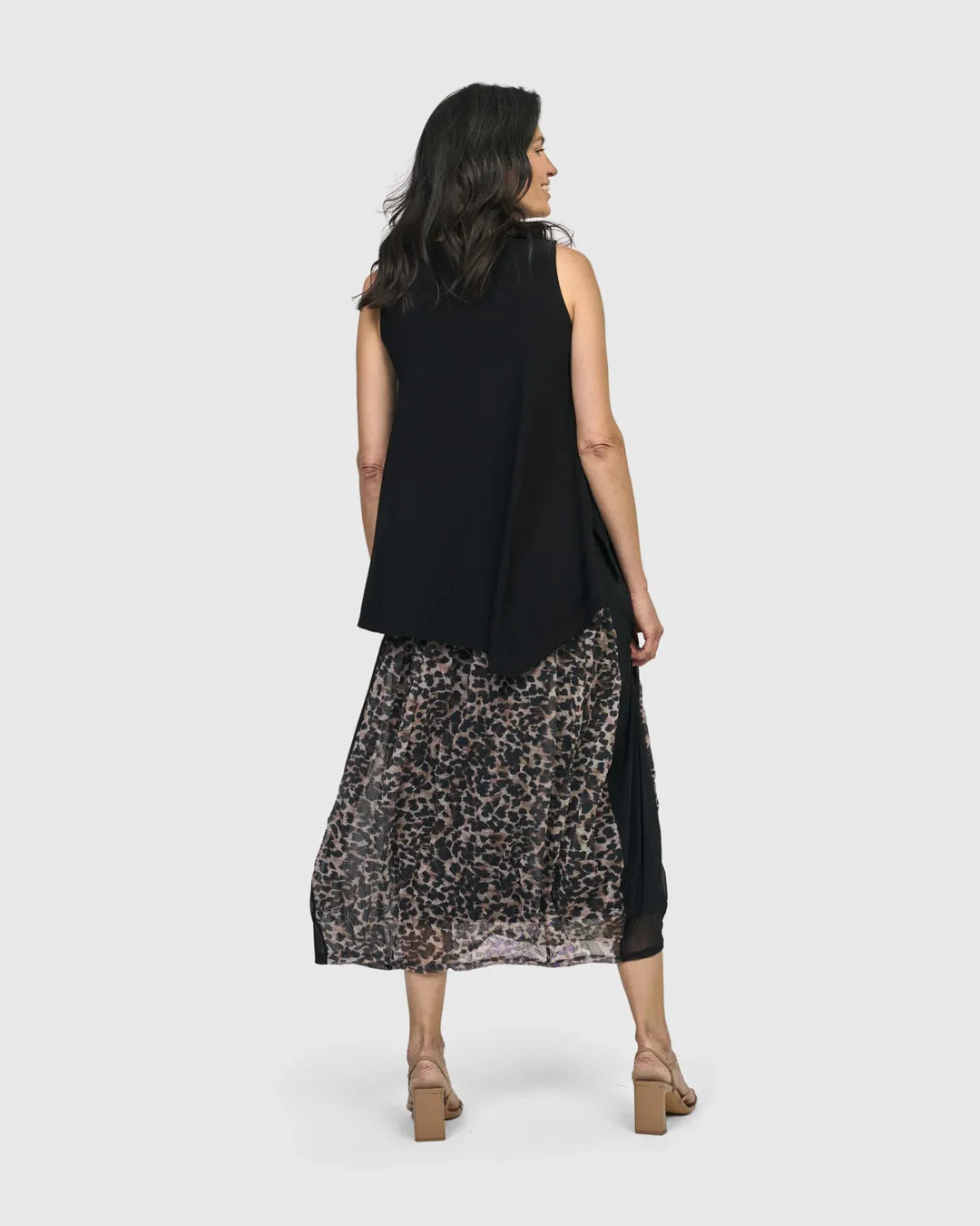 Alembika Jersey A Line Tank in Black