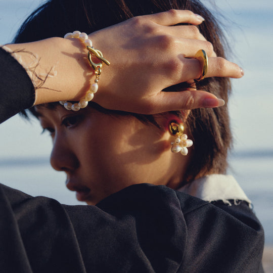 Biko Tasia Pearl Bracelet in Gold